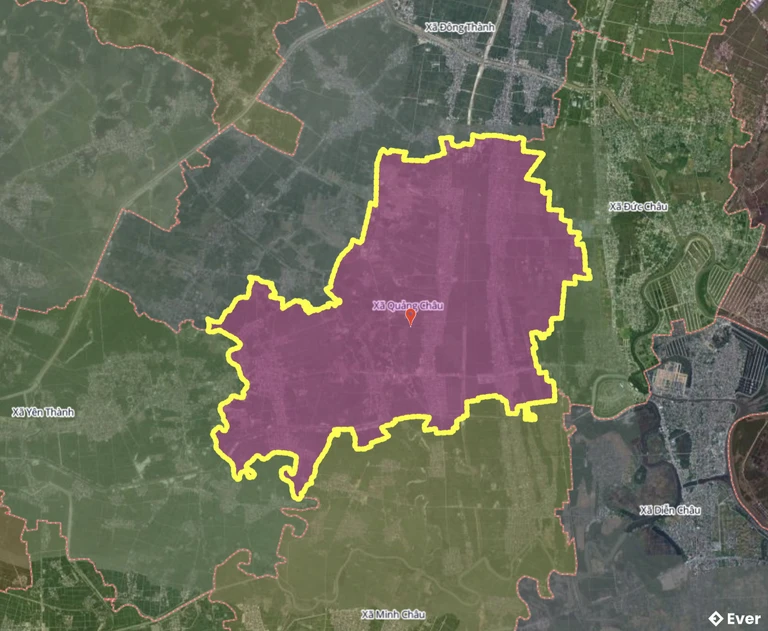 Bản đồ xã Quảng Châu, Nghệ An sau sáp nhập