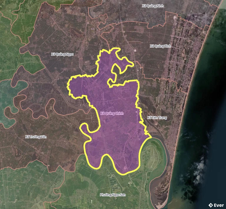 Bản đồ xã Quảng Chính, Thanh Hóa sau sáp nhập