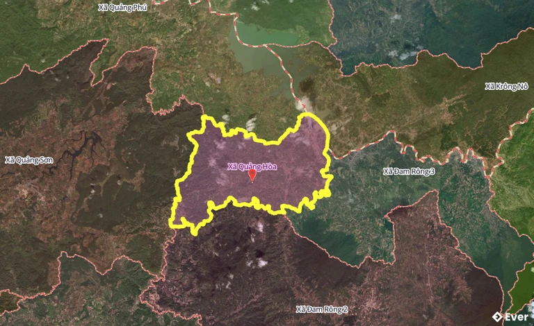 Bản đồ xã Quảng Hòa, Lâm Đồng sau sáp nhập