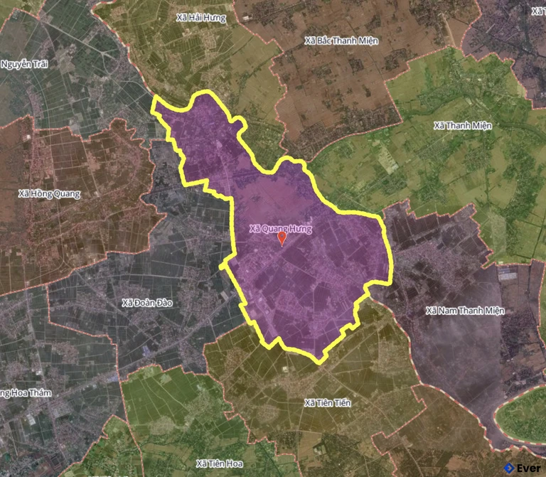 Bản đồ xã Quang Hưng, Hưng Yên sau sáp nhập