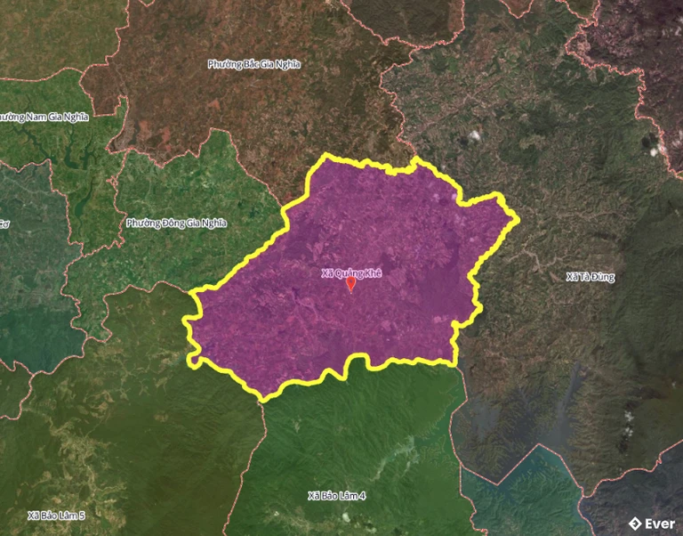 Bản đồ xã Quảng Khê, Lâm Đồng sau sáp nhập