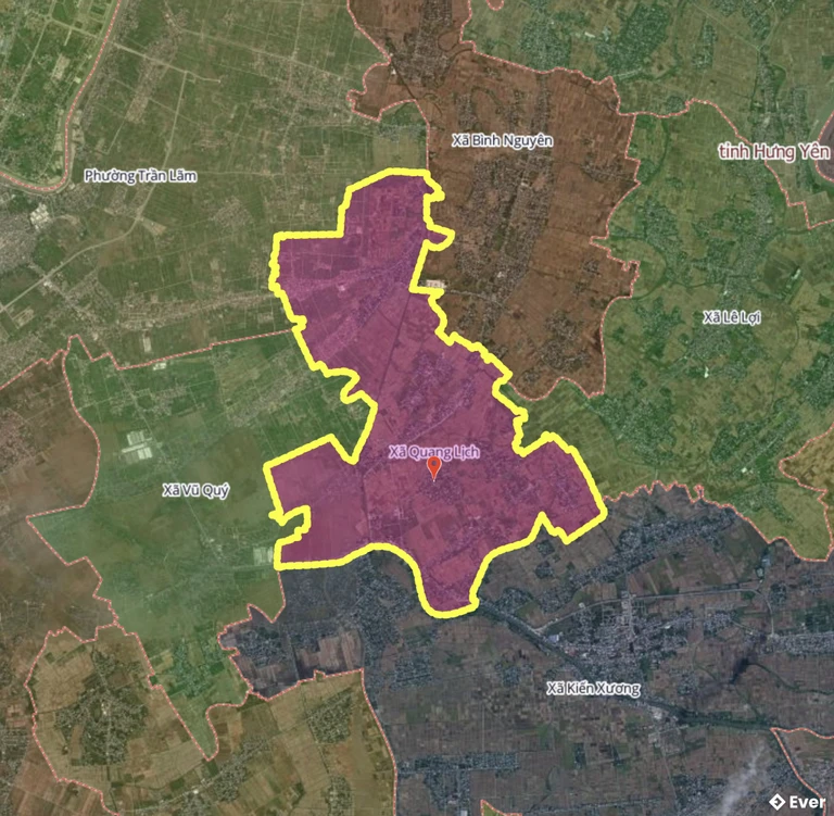 Bản đồ xã Quang Lịch, Hưng Yên sau sáp nhập