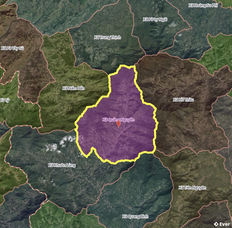 Bản đồ xã Quảng Nguyên, Tuyên Quang sau sáp nhập