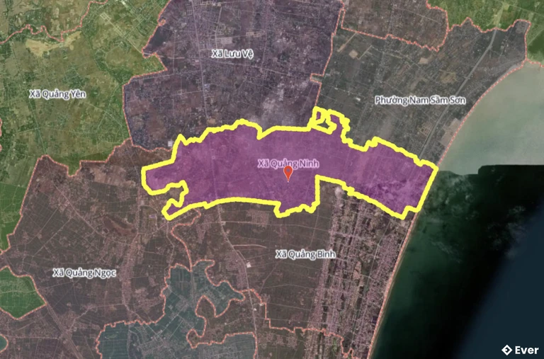 Bản đồ xã Quảng Ninh, Thanh Hóa sau sáp nhập