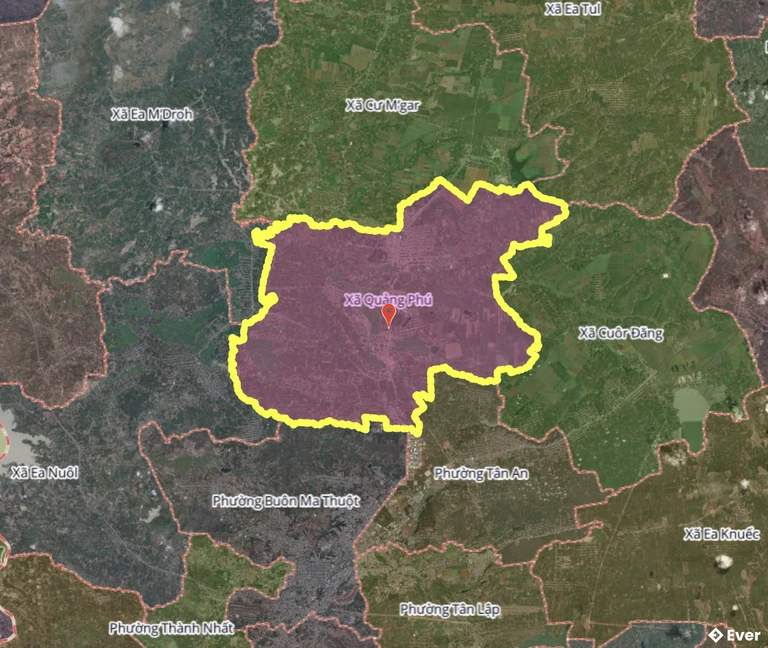 Bản đồ xã Quảng Phú, Đắk Lắk sau sáp nhập