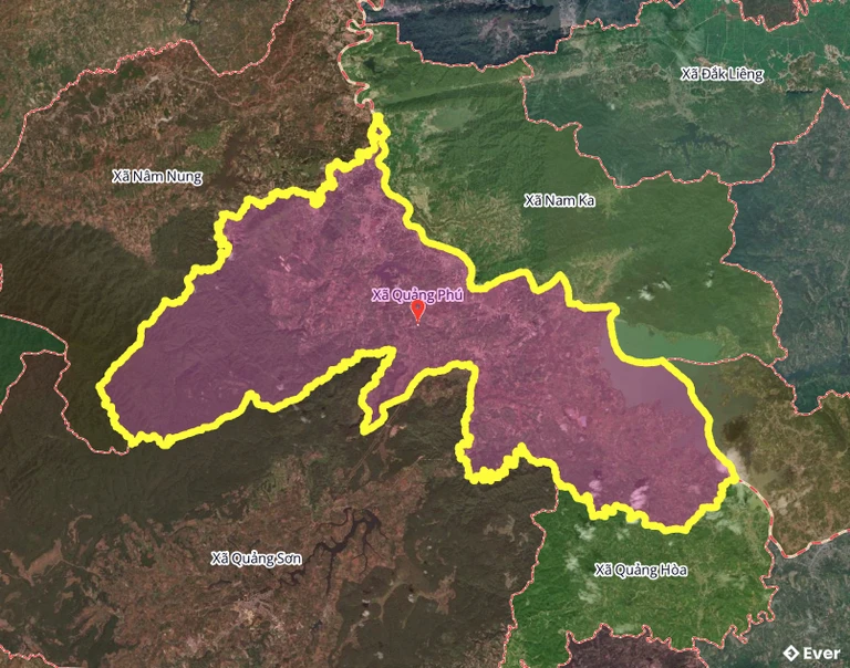 Bản đồ xã Quảng Phú, Lâm Đồng sau sáp nhập