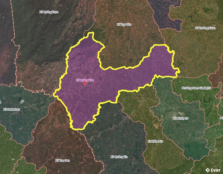 Bản đồ xã Quảng Tân, Lâm Đồng sau sáp nhập