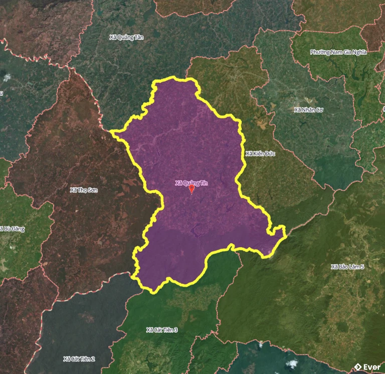 Bản đồ xã Quảng Tín, Lâm Đồng sau sáp nhập