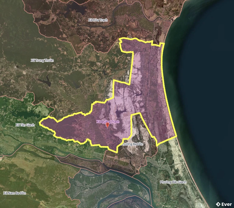 Bản đồ xã Quảng Trạch, Quảng Trị sau sáp nhập