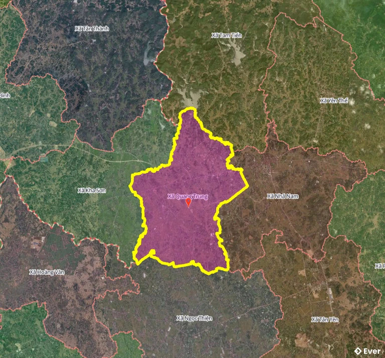 Bản đồ xã Quang Trung, Bắc Ninh sau sáp nhập