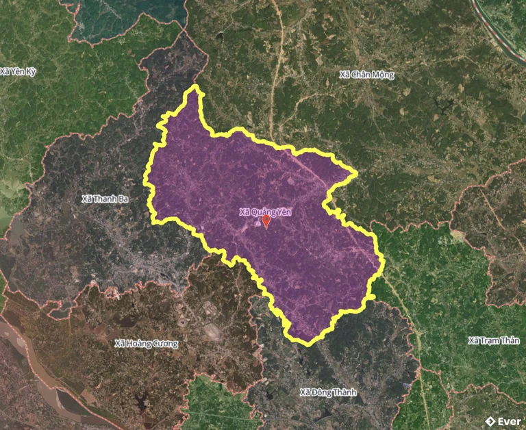 Bản đồ xã Quảng Yên, Phú Thọ sau sáp nhập