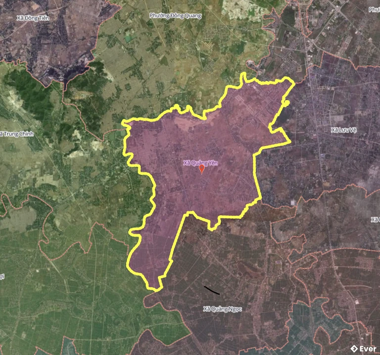 Bản đồ xã Quảng Yên, Thanh Hóa sau sáp nhập