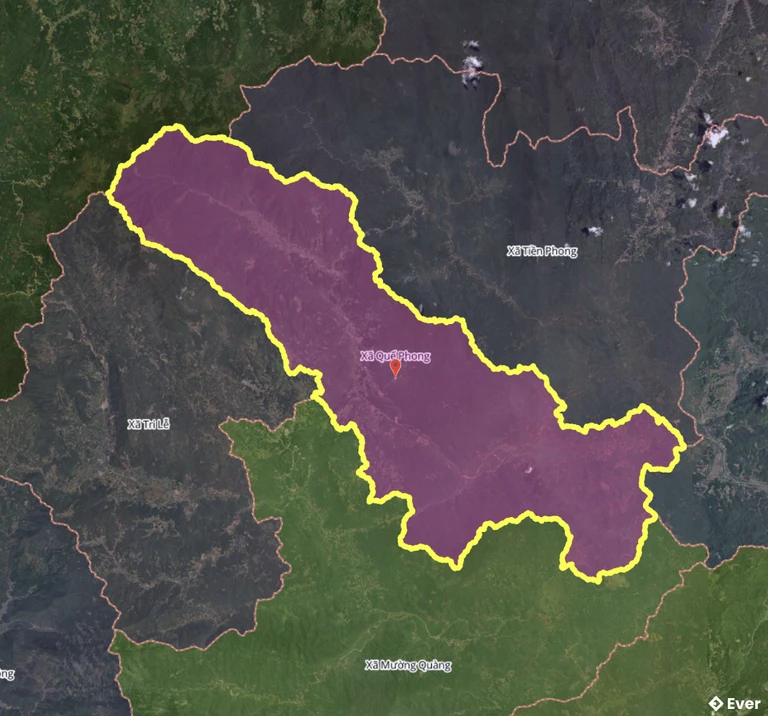 Bản đồ xã Quế Phong, Nghệ An sau sáp nhập