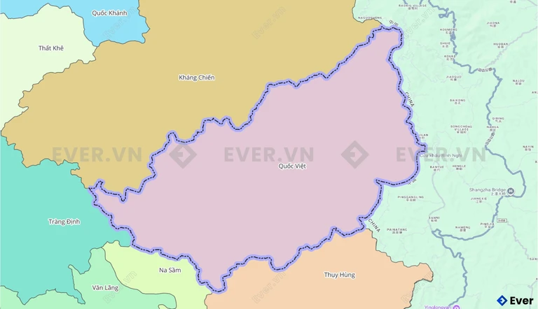 Bản đồ xã Quốc Việt sau sáp nhập