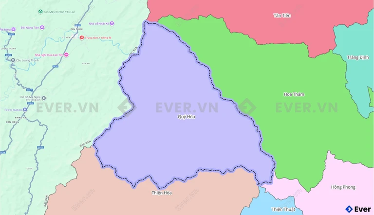 Bản đồ xã Quý Hòa sau sáp nhập