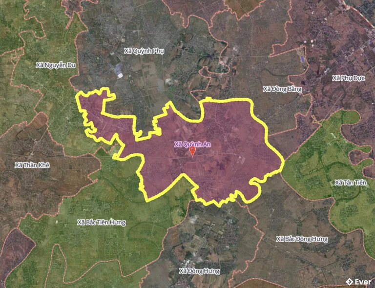 Bản đồ xã Quỳnh An, Hưng Yên sau sáp nhập