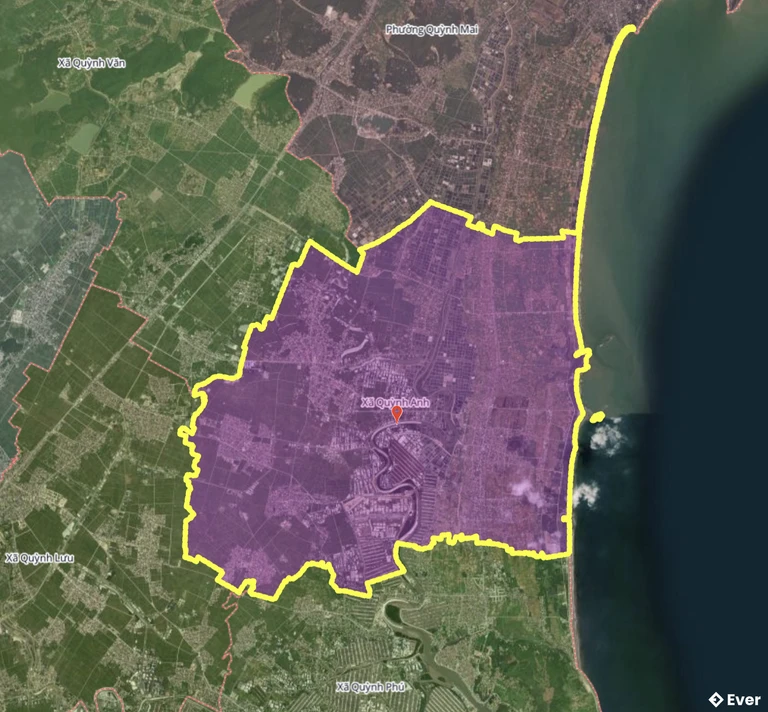 Bản đồ xã Quỳnh Anh, Nghệ An sau sáp nhập