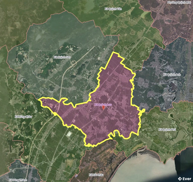 Bản đồ xã Quỳnh Lưu, Nghệ An sau sáp nhập