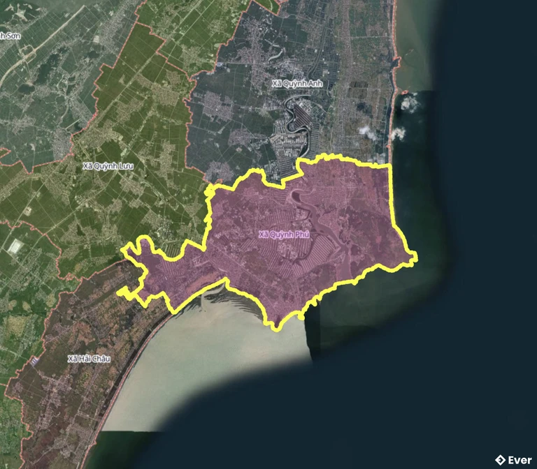 Bản đồ xã Quỳnh Phú, Nghệ An sau sáp nhập