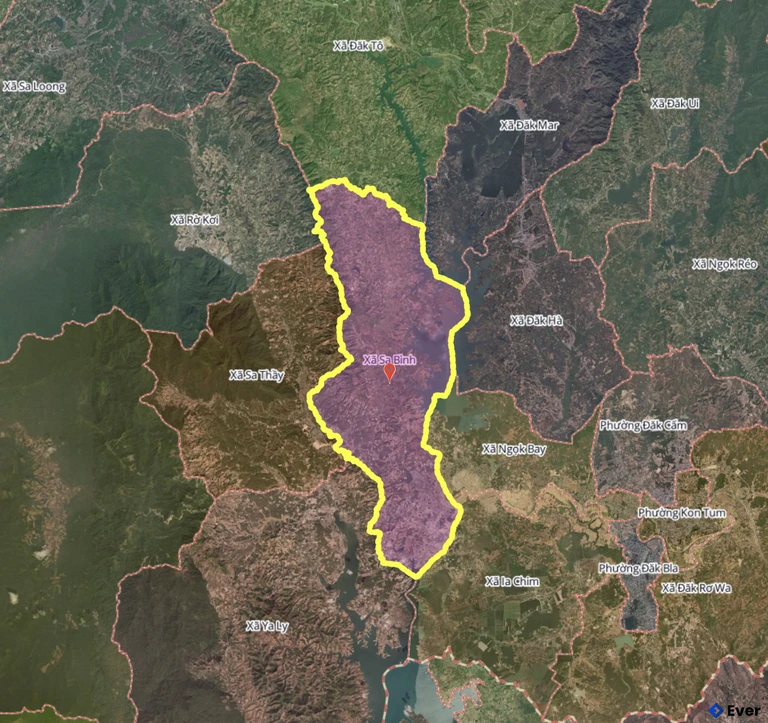 Bản đồ xã Sa Bình, Quảng Ngãi sau sáp nhập