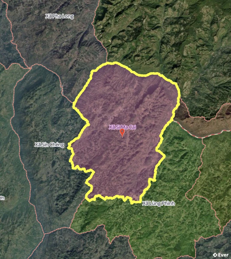 Bản đồ xã Si Ma Cai, Lào Cai