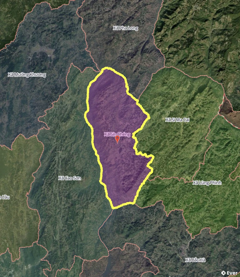 Bản đồ xã Sín Chéng, Lào Cai