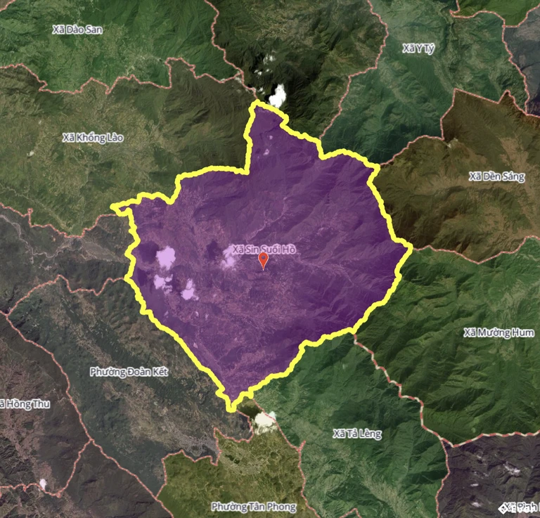 Bản đồ xã Sin Suối Hồ sau sáp nhập