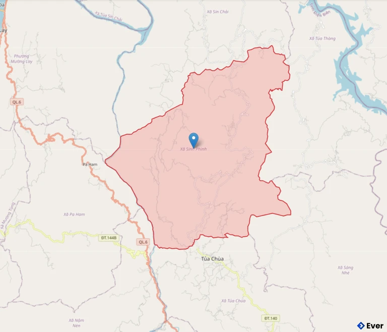 Bản đồ xã Sính Phình sau sáp nhập