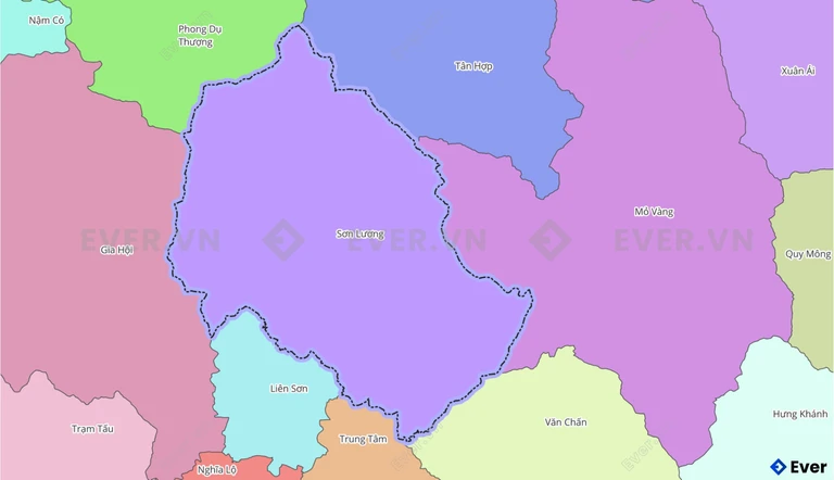 Bản đồ xã Sơn Lương sau sáp nhập