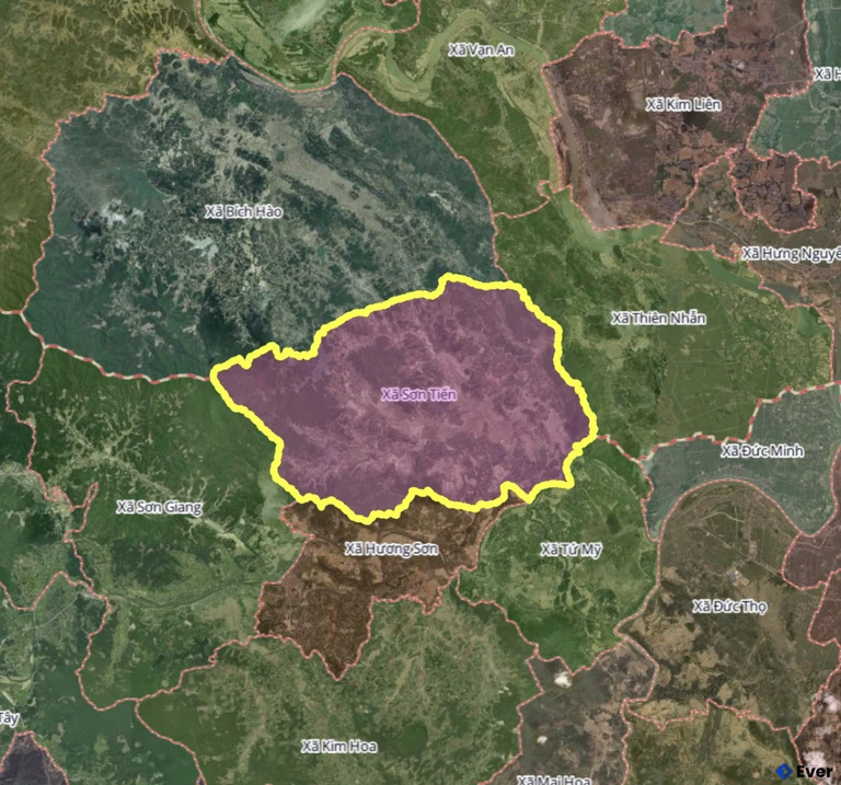 Bản đồ xã Sơn Tiến, Hà Tĩnh sau sáp nhập