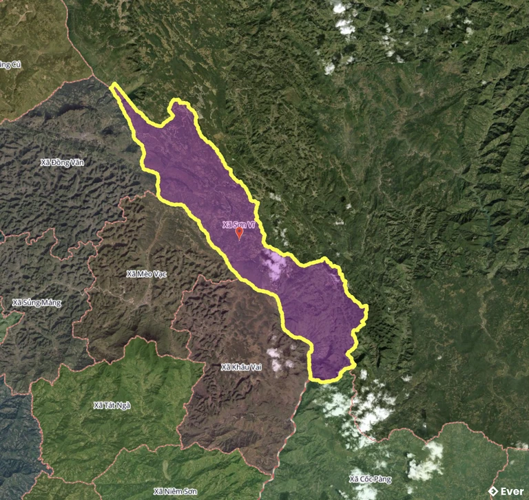 Bản đồ xã Sơn Vĩ, Tuyên Quang sau sáp nhập