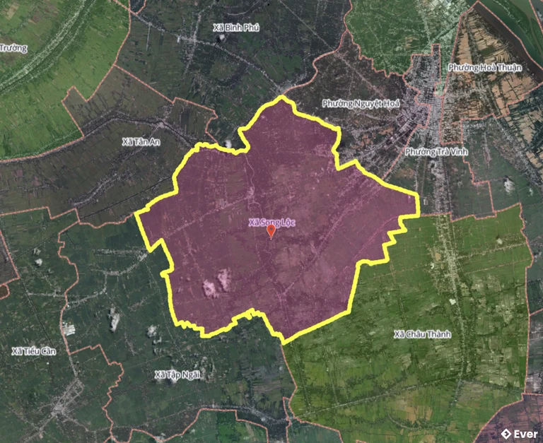 Bản đồ xã Song Lộc, Vĩnh Long sau sáp nhập