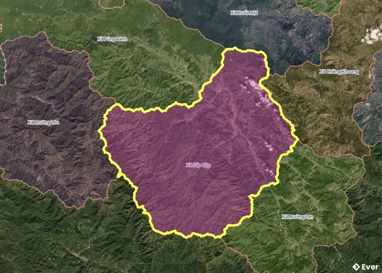 Bản đồ xã Sốp Cộp, Sơn La sau sáp nhập