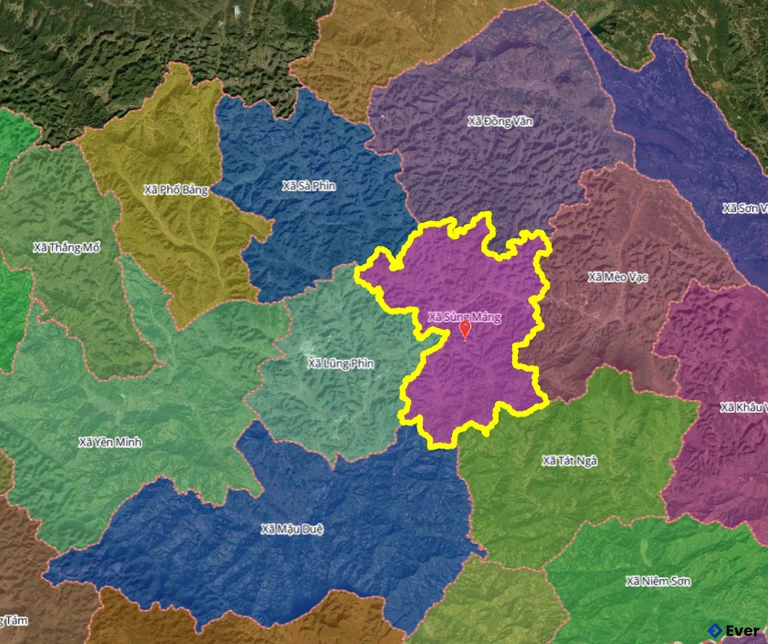 Bản đồ xã Sủng Máng, Tuyên Quang sau sáp nhập