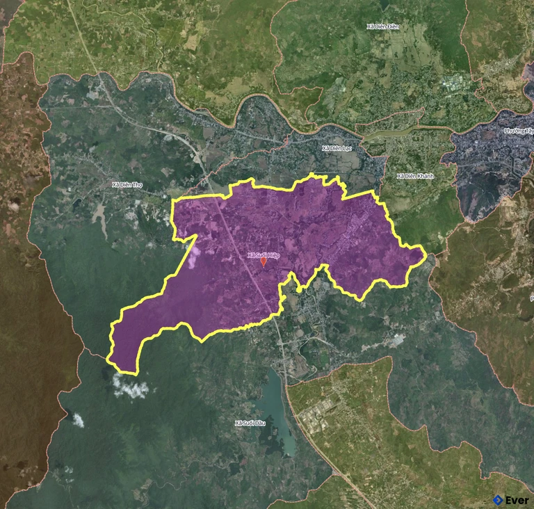 Bản đồ xã Suối Hiệp, Khánh Hòa sau sáp nhập