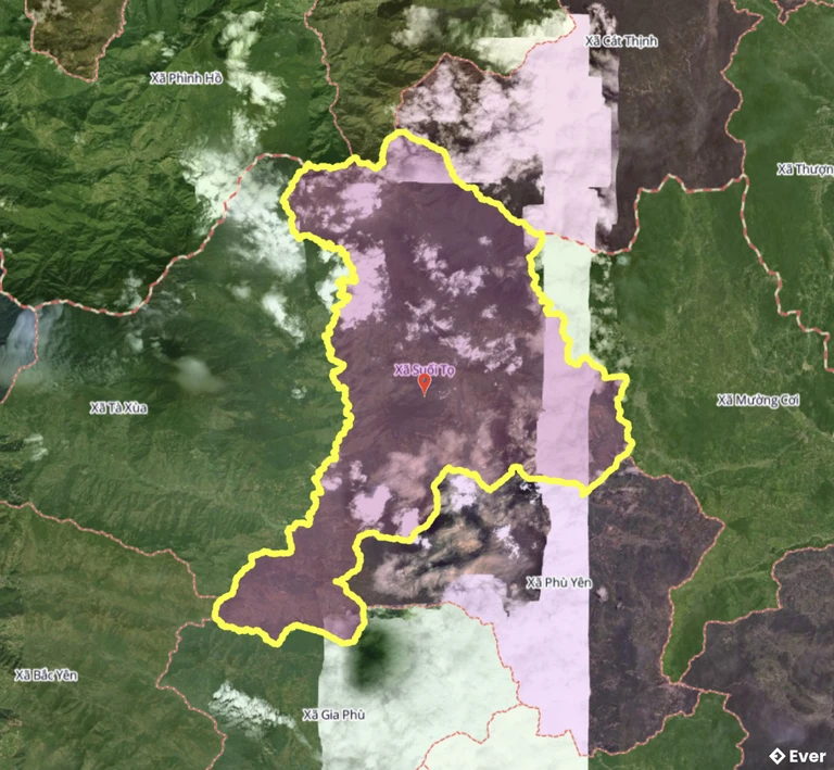 Bản đồ xã Suối Tọ, Sơn La sau sáp nhập