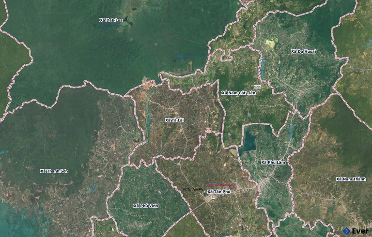 Bản đồ xã Tà Lài, Đồng Nai sau sáp nhập