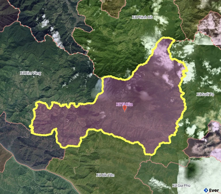 Bản đồ xã Tà Xùa, Sơn La sau sáp nhập