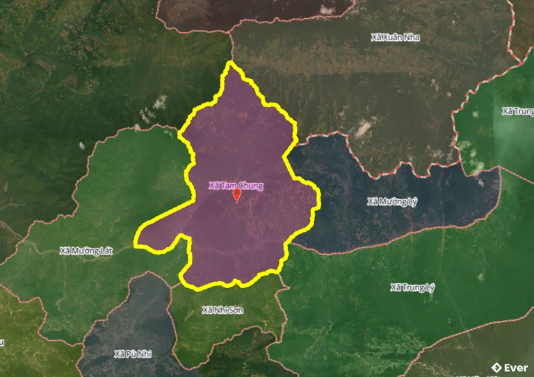 Bản đồ xã Tam Chung, Thanh Hóa sau sáp nhập