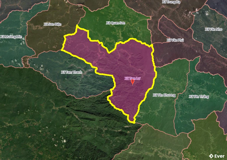 Bản đồ xã Tam Lư, Thanh Hóa sau sáp nhập