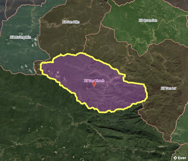 Bản đồ xã Tam Thanh, Thanh Hóa sau sáp nhập