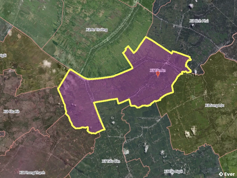 Bản đồ xã Tân An, Vĩnh Long sau sáp nhập