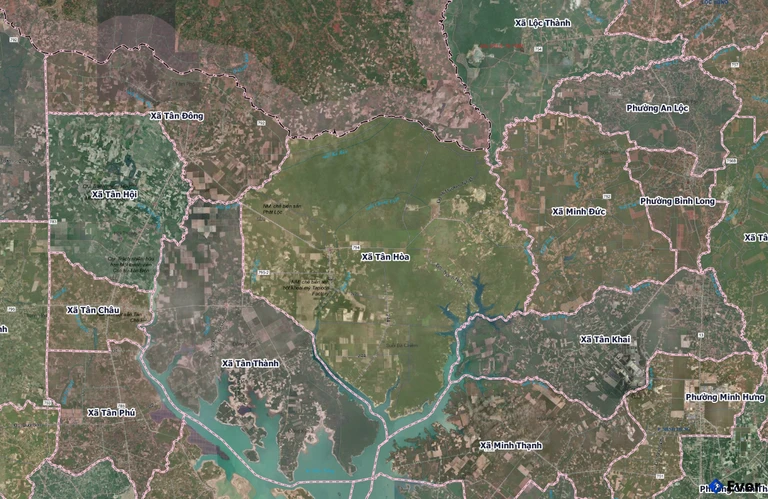 Bản đồ xã Tân Hòa, Tây Ninh sau sáp nhập