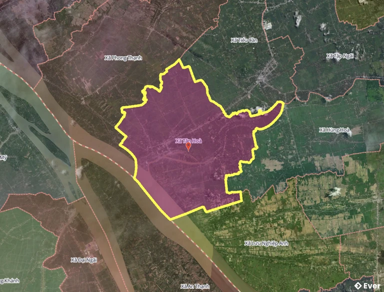 Bản đồ xã Tân Hòa, Vĩnh Long sau sáp nhập