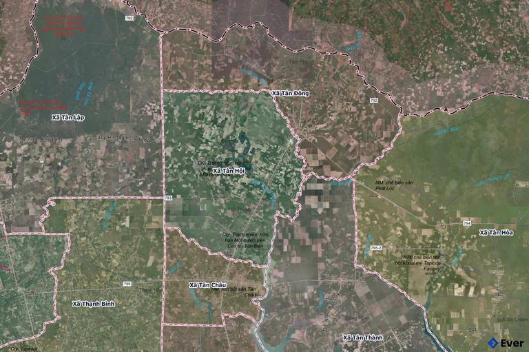 Bản đồ xã Tân Hội, Tây Ninh sau sáp nhập