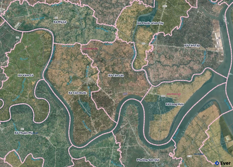 Bản đồ xã Tân Lân, Tây Ninh sau sáp nhập