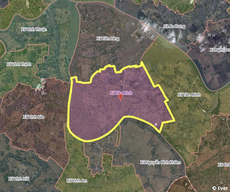 Bản đồ xã Tân Minh, Hải Phòng sau sáp nhập