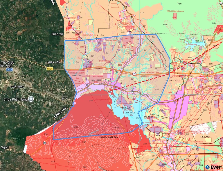 Bản đồ xã Tân Minh, Lâm Đồng sau sáp nhập