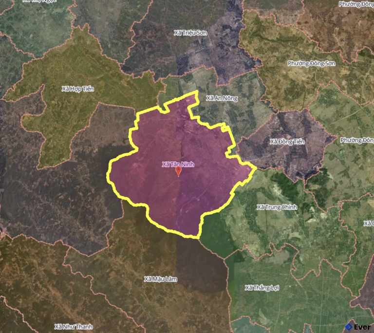 Bản đồ xã Tân Ninh, Thanh Hóa sau sáp nhập