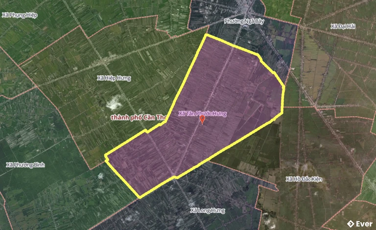 Bản đồ xã Tân Phước Hưng, Cần Thơ sau sáp nhập